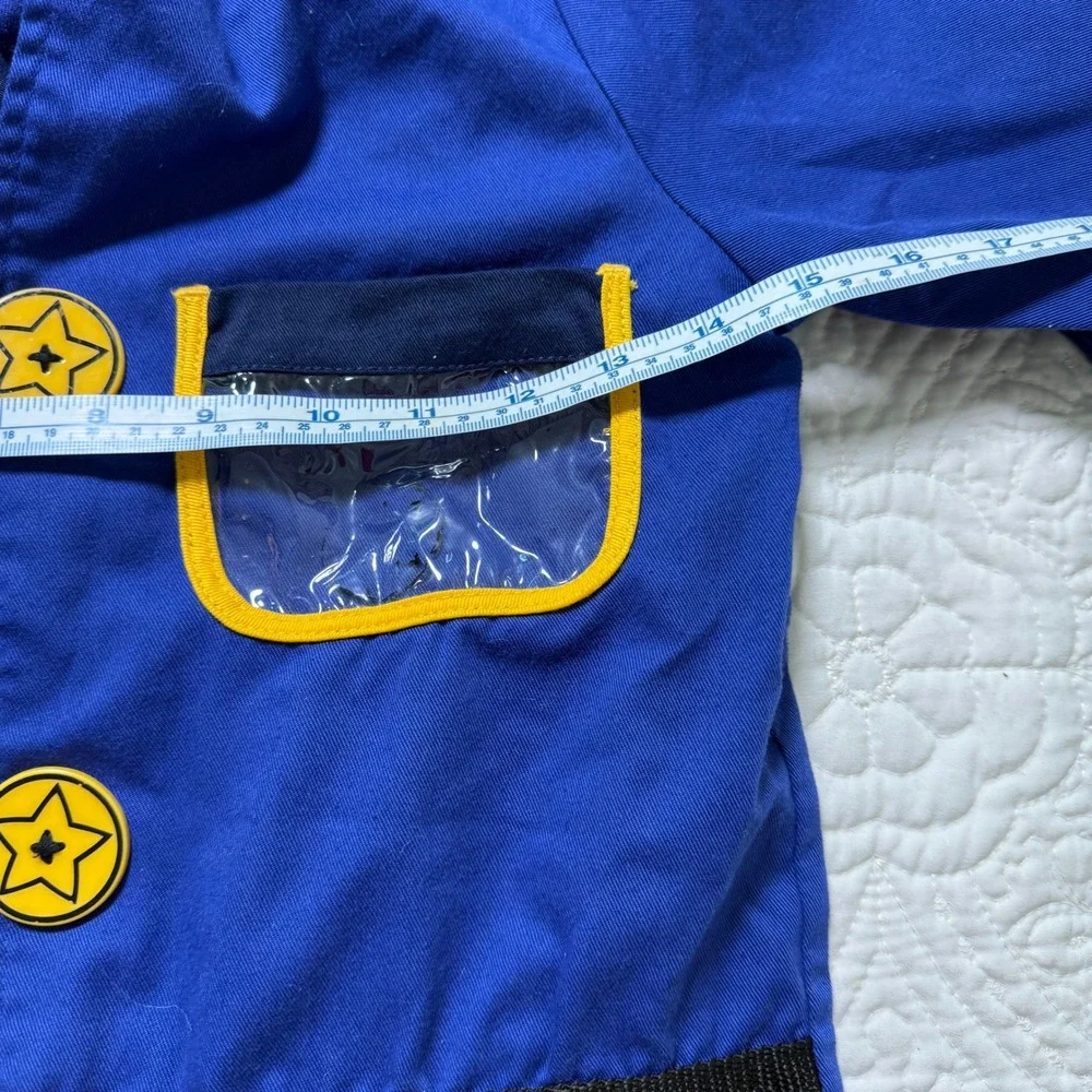 Melissa & Doug Police Officer Costume Jacket Kids Ages 3-6 Blue Role Play 4835